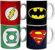 DC Comics Mini Tazas de Café Cerámica Logos 8 cm Set (4)