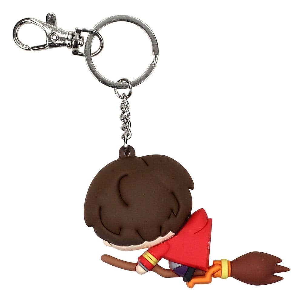 Harry Potter Llavero caucho Harry Potter & Broomstick 7 cm