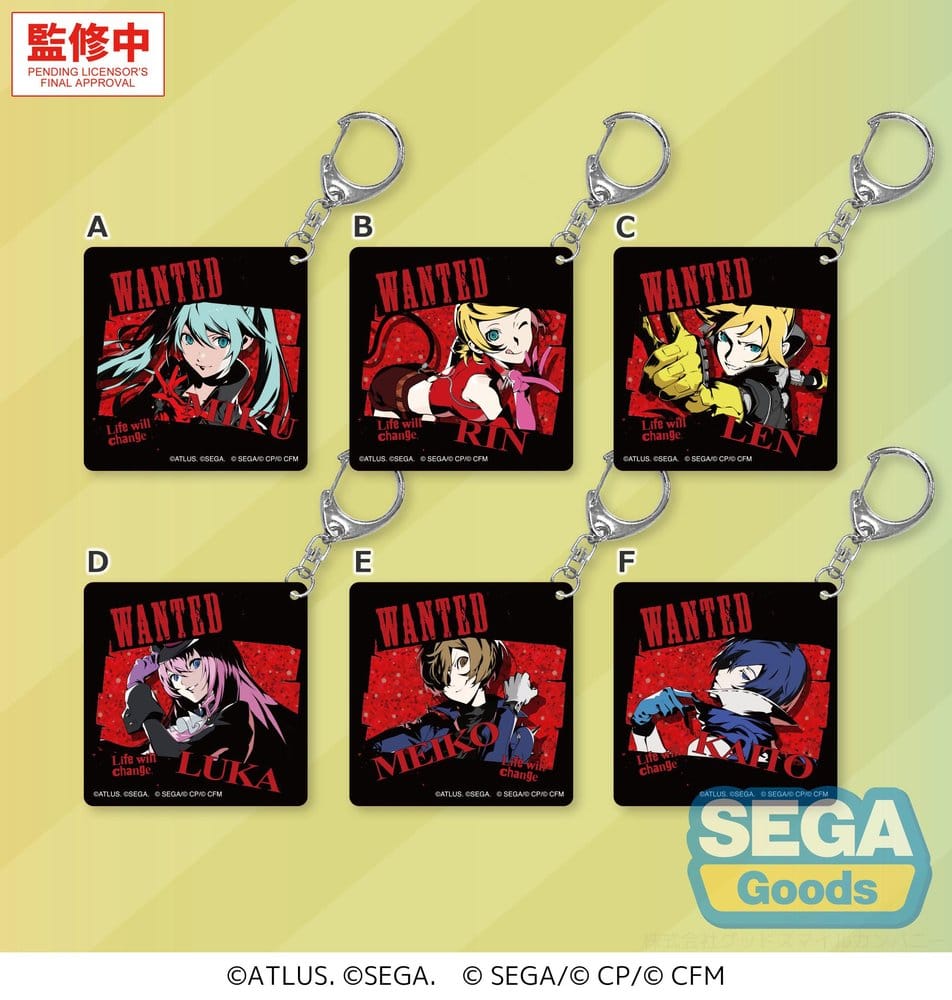 Hatsune Miku: Colorful Stage! x Persona 5 Royal Porta-chaves Acrílico Blind Box Sortido (6)