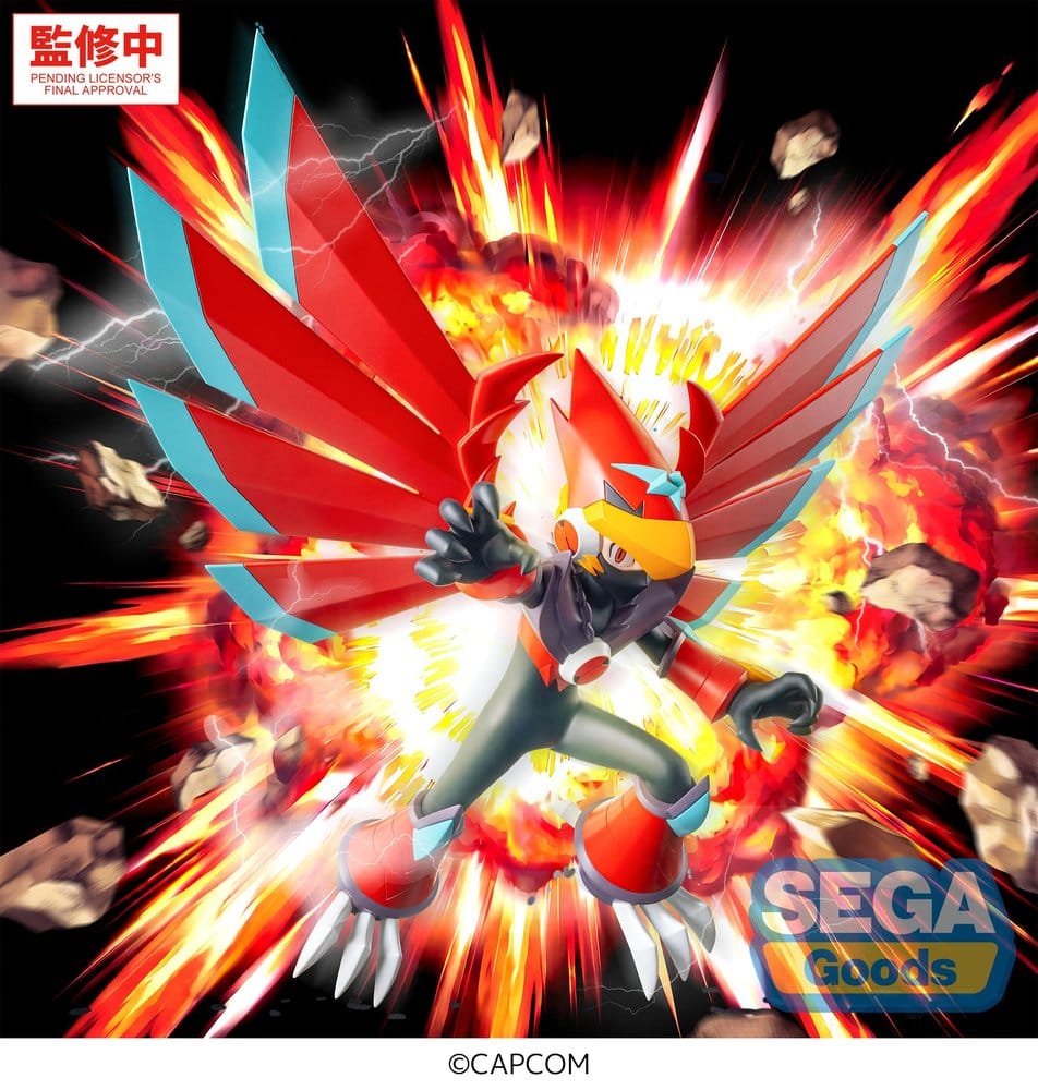 Mega Man Battle Network Figura PVC Luminasta Mega Man Falzar Beast 19 cm