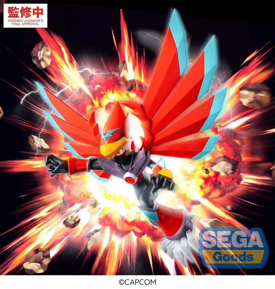 Mega Man Battle Network Figura PVC Luminasta Mega Man Falzar Beast 19 cm
