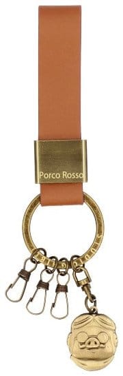 Porco Rosso Porta-chaves de couro Marco Frikytopia
