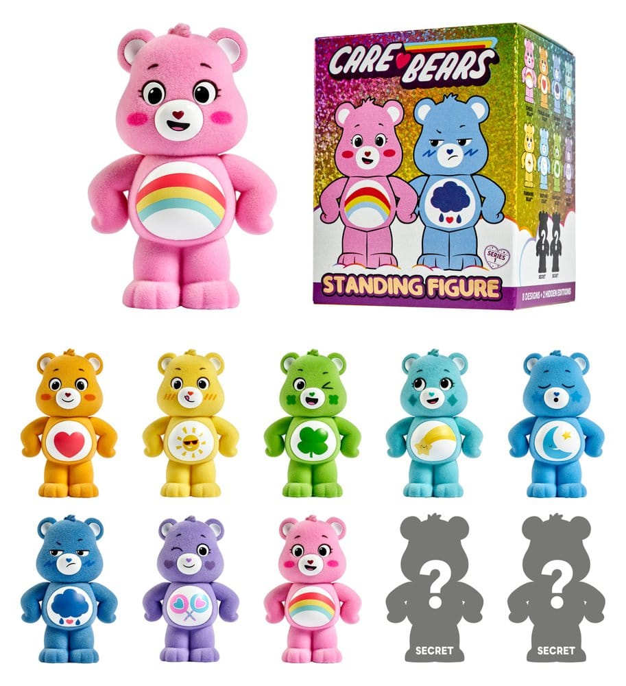 Care Bears Figuras Flocked Unlock the Magic 8 cm Cajas Sorpresa Expositor (8) Frikytopia