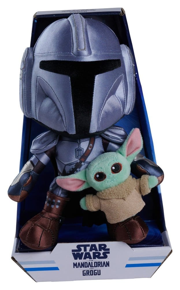 Star Wars Mandalorian Peluche Mandalorian & Mini Grogu 25 cm Frikytopia