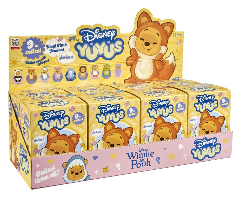 Disney YuYus Porta-chaves de Pelúcia Wave 2 Winnie the Pooh 13 cm Display Blindbox (8) Frikytopia
