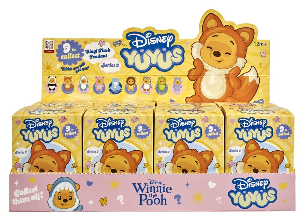 Disney YuYus Porta-chaves de Pelúcia Wave 2 Winnie the Pooh 13 cm Display Blindbox (8)