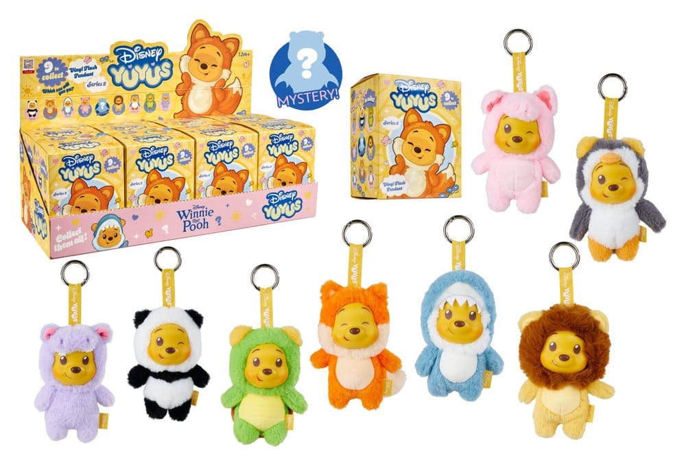 Disney YuYus Porta-chaves de Pelúcia Wave 2 Winnie the Pooh 13 cm Display Blindbox (8)