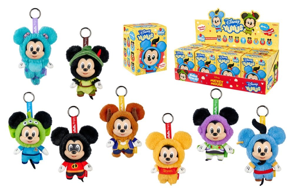 Disney YUYUS Llaveros de peluche Mickey Remix 12 cm Blindbox Display (8)