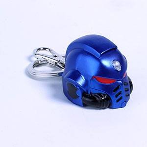 Warhammer 40K Llavero metálico Space Marine Primaris Helmet Ultramarine Frikytopia