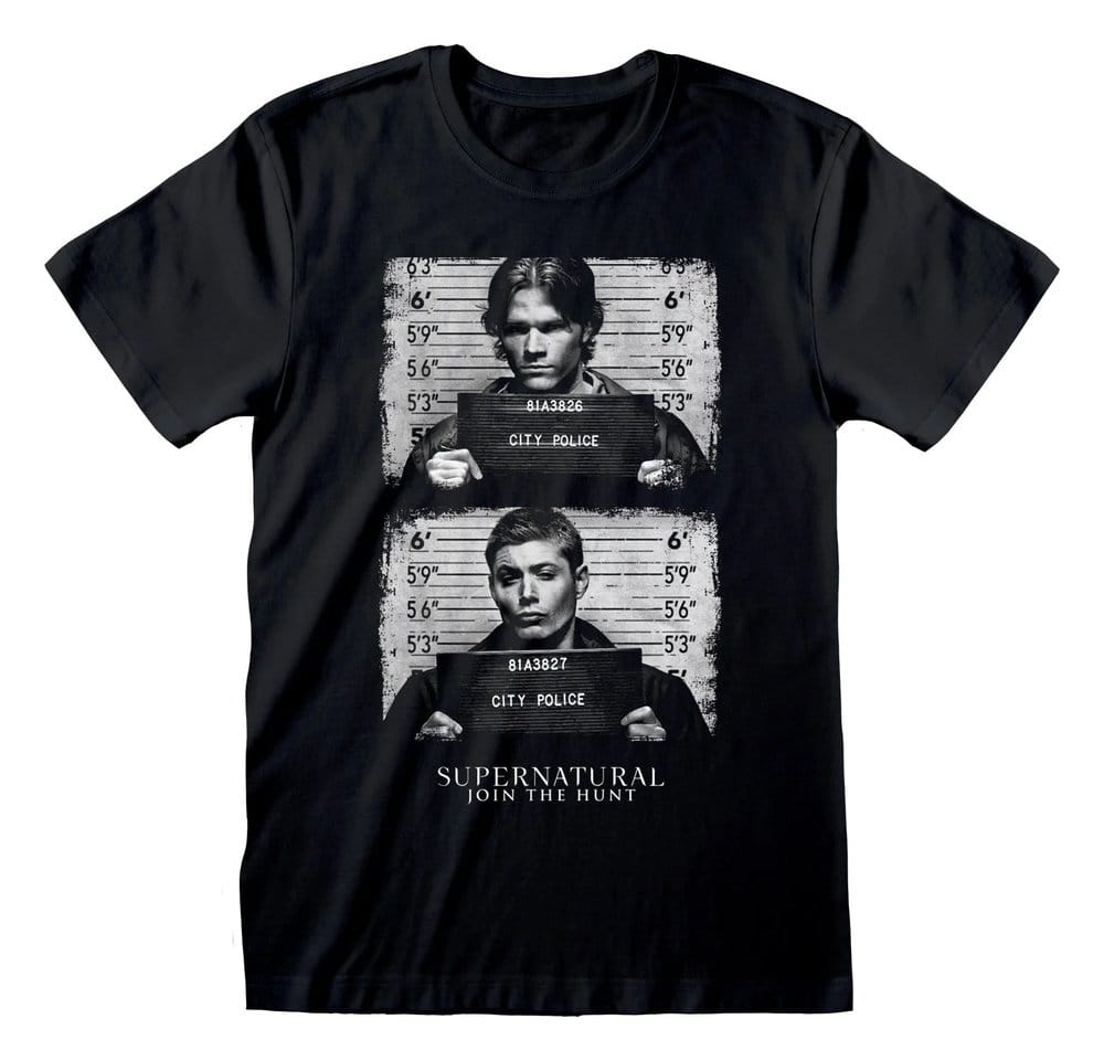 Supernatural T-shirt Line Up Black Tamanho XXL Frikytopia