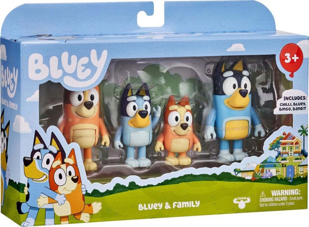 Bluey 4 pack Figuras