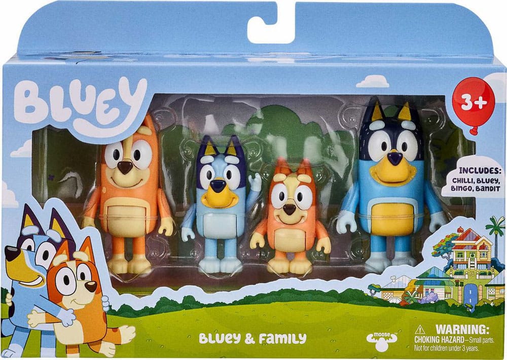 Bluey 4 pack Figuras