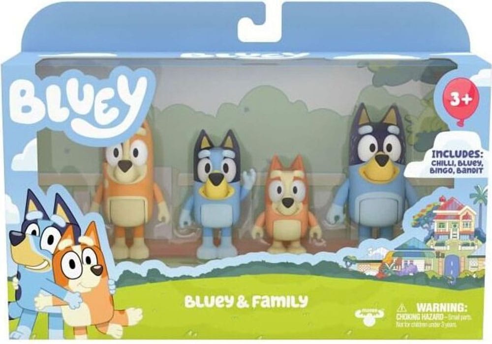 Bluey 4 pack Figuras
