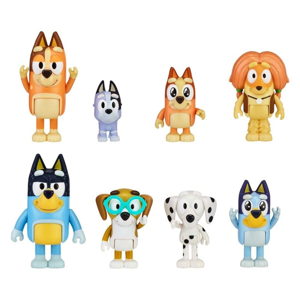 Bluey: Family & Friends 8 Piece Figure Set Frikytopia