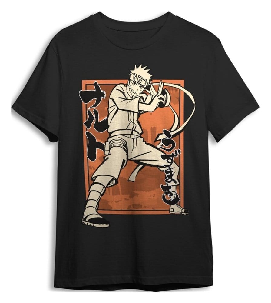 Naruto Shippuden Camiseta Pose Black Talla XL Frikytopia