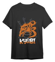 Naruto Camiseta Kyubi Black Talla XXL