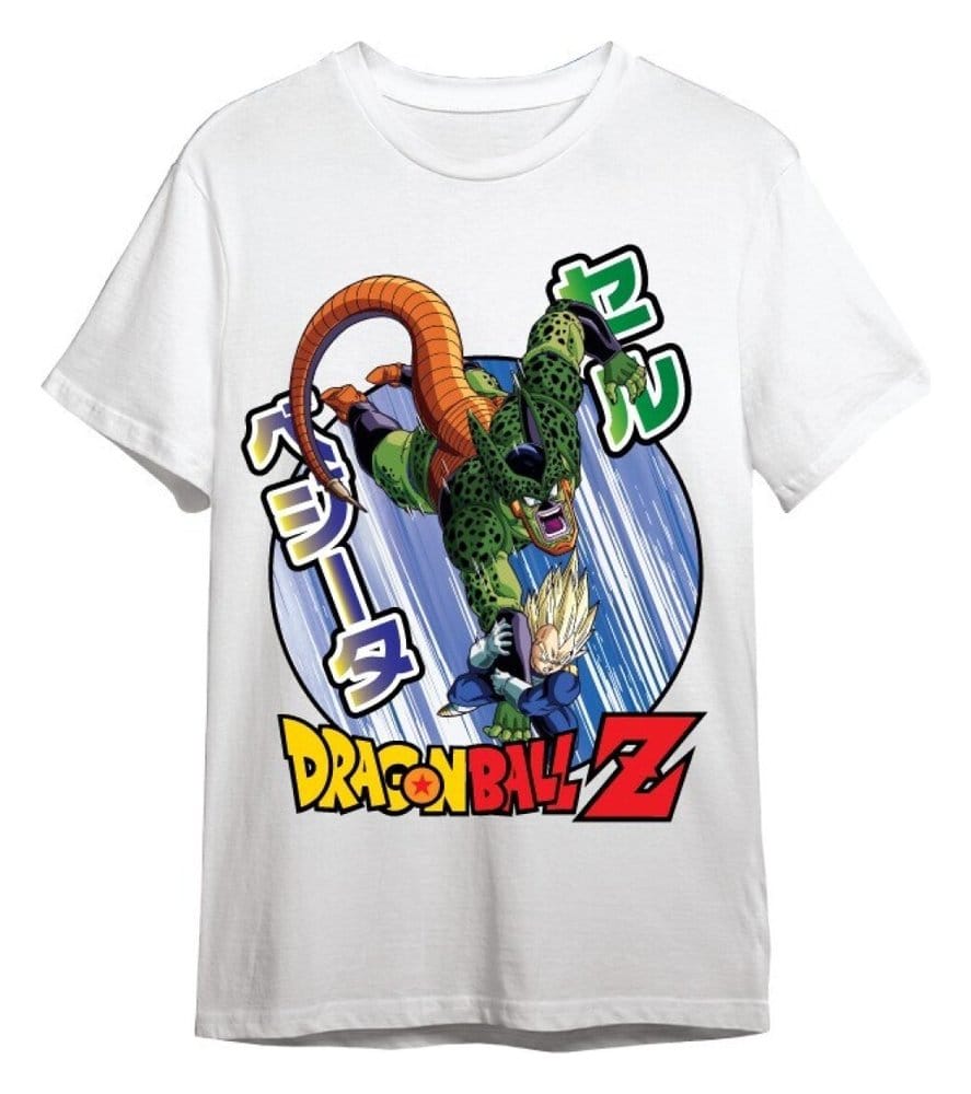 Dragon Ball Z Camiseta Vegeta / Cell Blanco Talla L