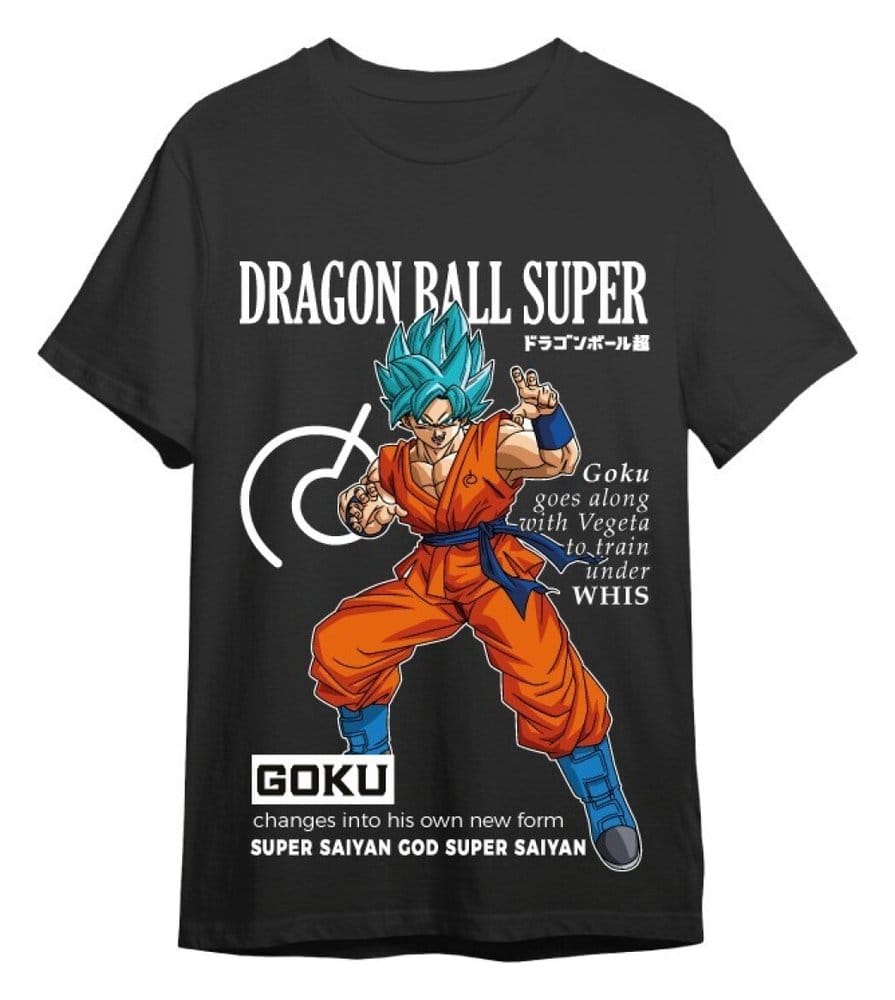 Dragon Ball Super Camiseta Goku Training Negro Talla S