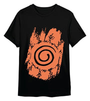 Naruto Shippuden Camiseta Retro Logo Negro Talla M