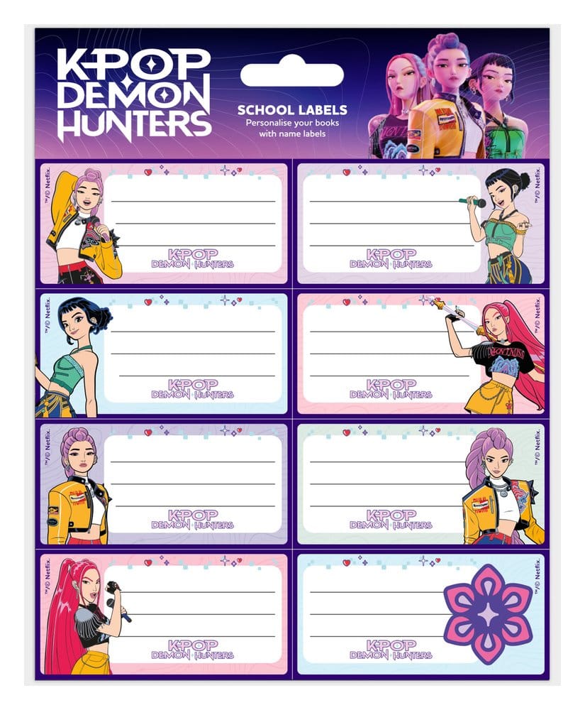 KPop Demon Hunters Etiquetas Escolares Hunter/X