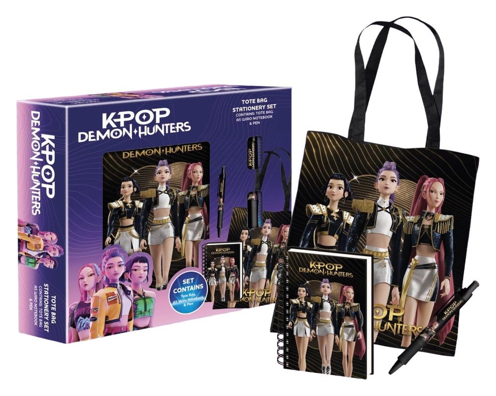 KPop Demon Hunters Set de Papelería en Bolsa de Tela Golden Expositor (6)
