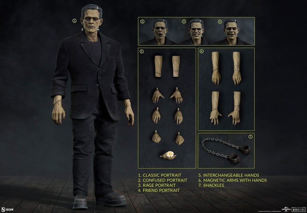Universal Monsters Figura 1/6 Frankenstein (Deluxe Plus Edition) 33 cm
