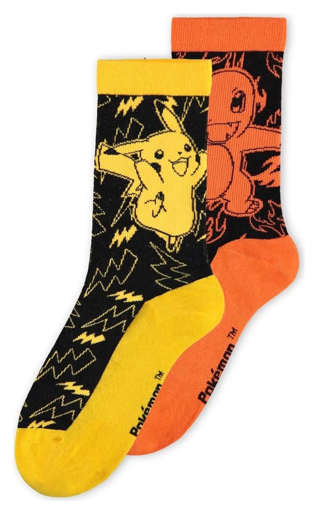 Pokémon Pack de 2 Pares de Calcetines Crew 39-42