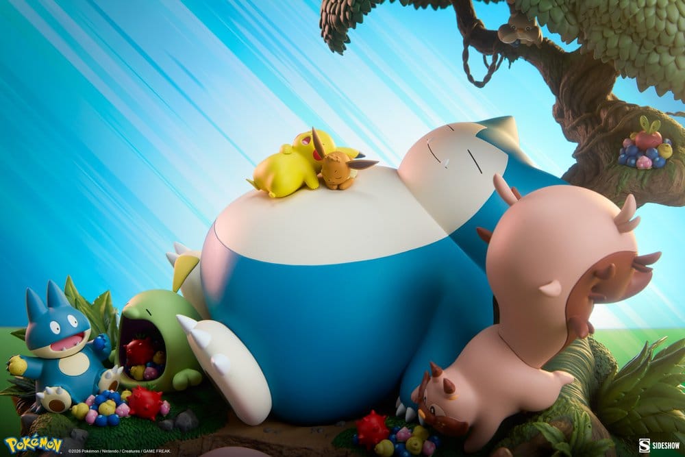 Diorama Pokémon Snorlax 33 cm