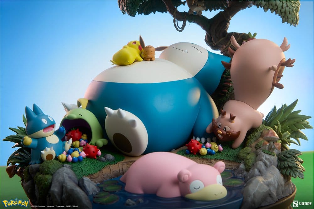 Diorama Pokémon Snorlax 33 cm