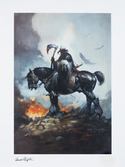 Frank Frazetta Litografia Death Dealer I Rainbow Lava Holofoil 61 x 41 cm - sem moldura