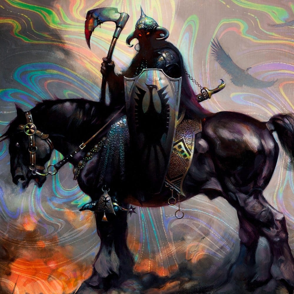 Frank Frazetta Litografia Death Dealer I Rainbow Lava Holofoil 61 x 41 cm - sem moldura