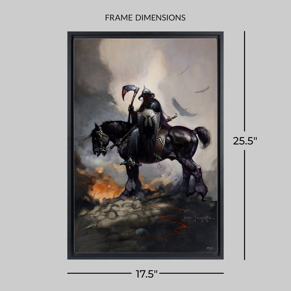 Frank Frazetta Litografia Death Dealer I Rainbow Lava Holofoil 61 x 41 cm - sem moldura