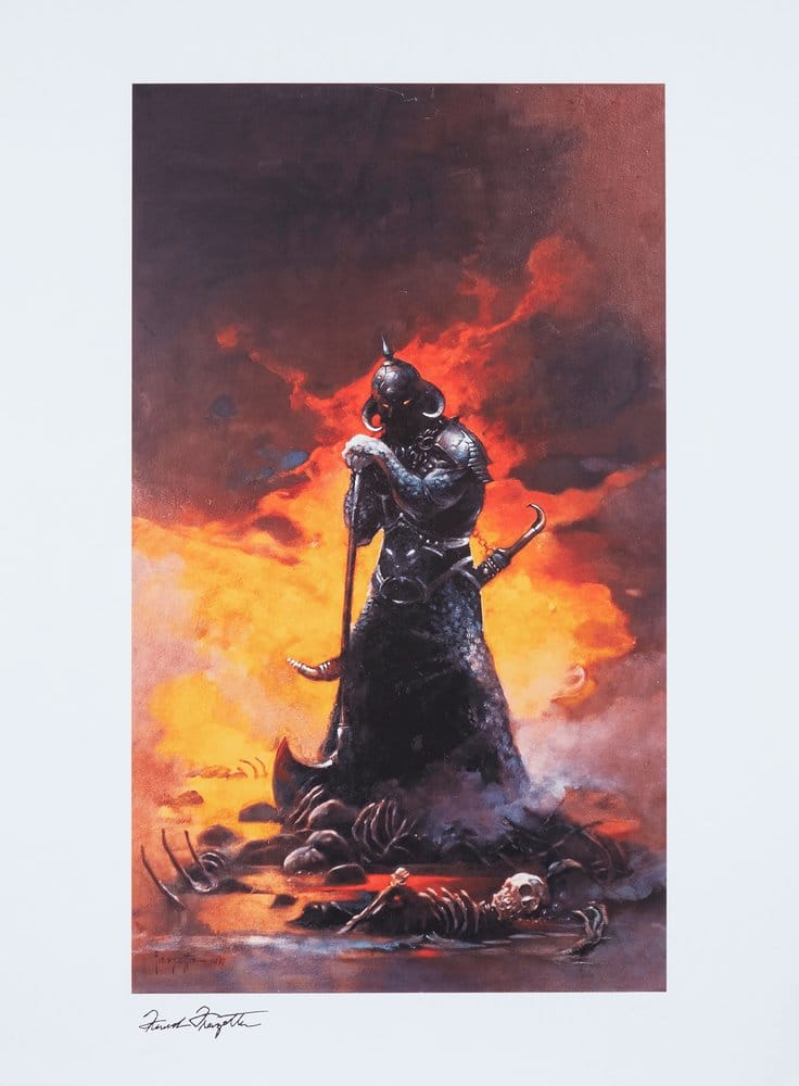 Frank Frazetta Litografia Death Dealer III (Revised) Rainbow Lava Holofoil 41 x 61 cm - sem moldura Frikytopia