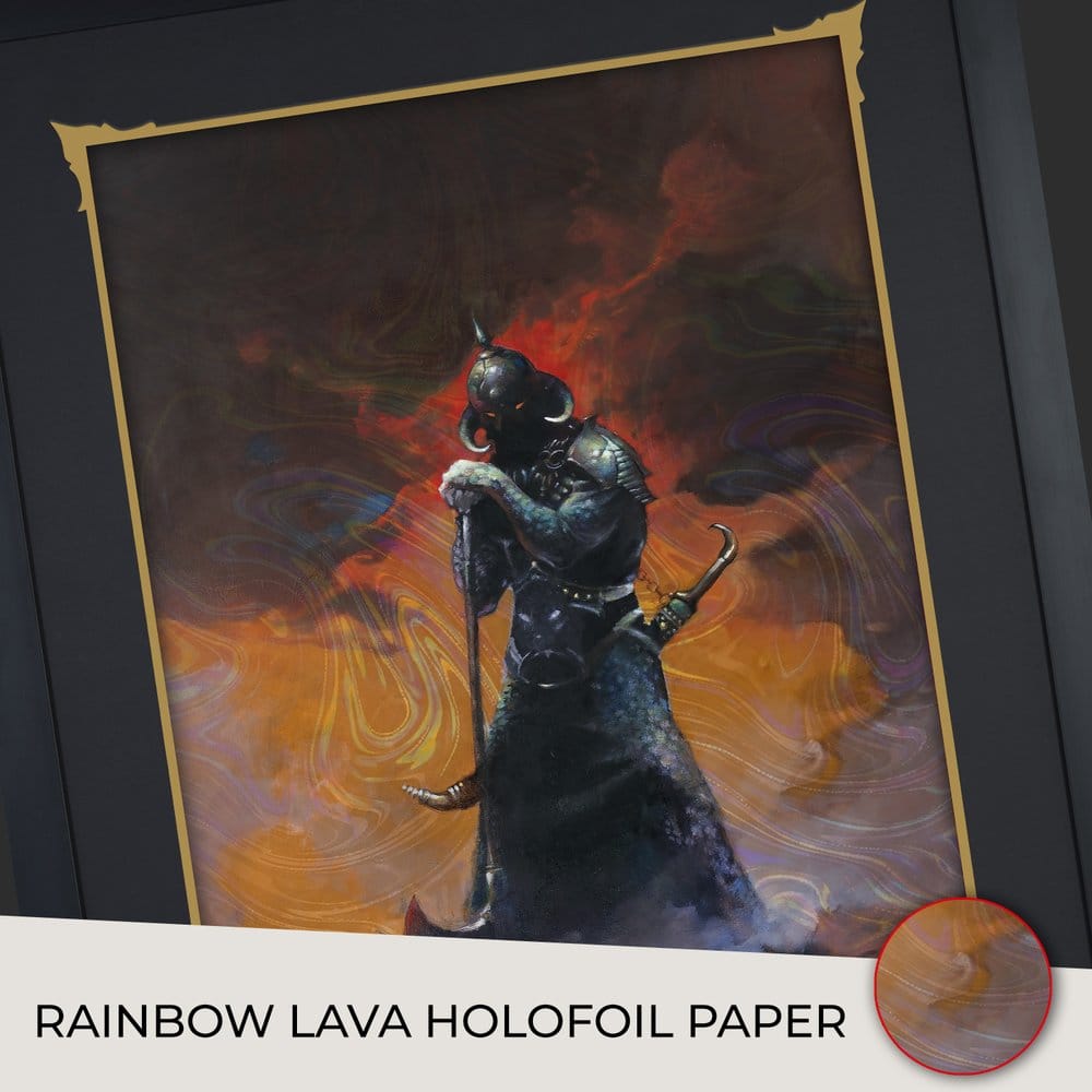 Frank Frazetta Litografia Death Dealer III (Revised) Rainbow Lava Holofoil 41 x 61 cm - sem moldura