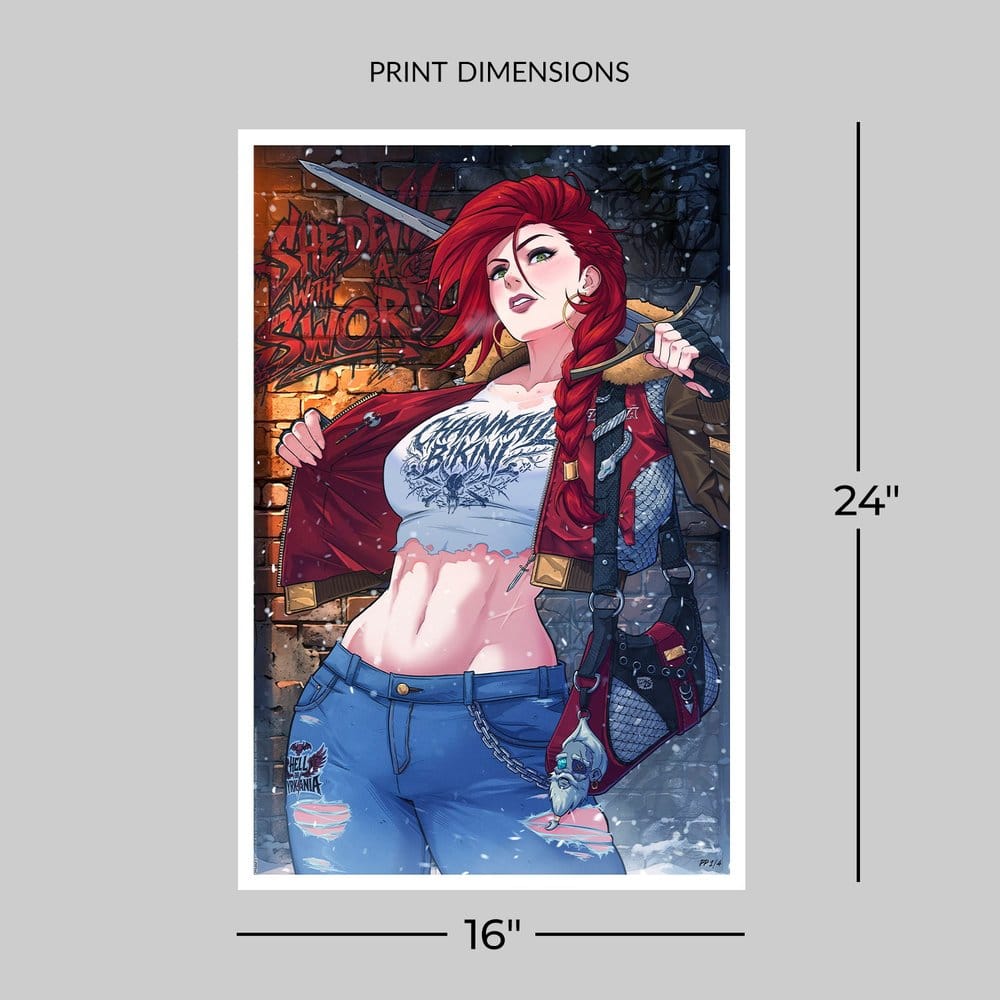 Dynamite Entertainment Litografia Red Sonja 61 x 41 cm - sin marco