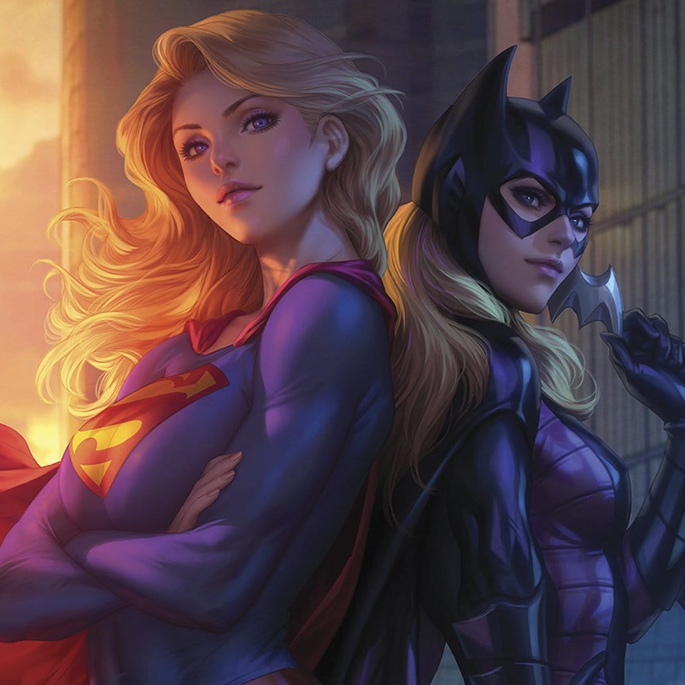 DC Comics Litografia Supergirl & Batgirl 61 x 46 cm - sin marco
