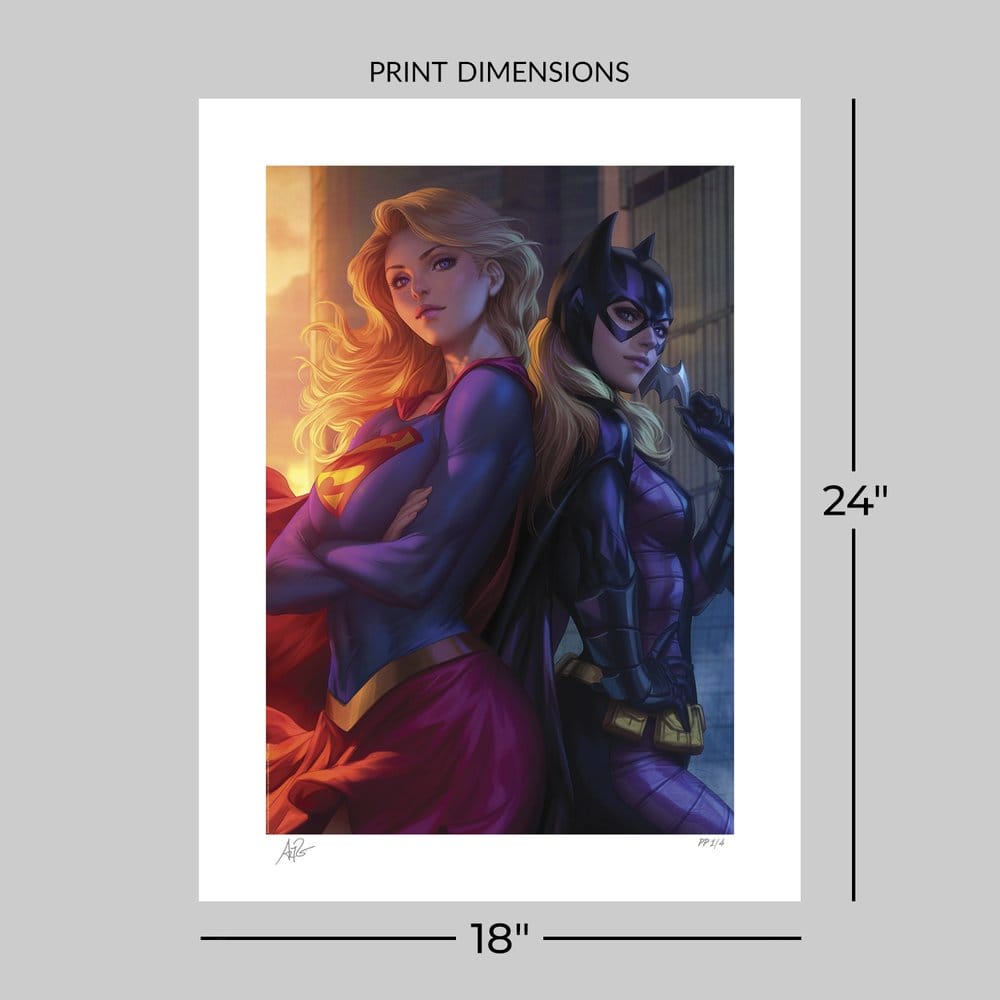 DC Comics Litografia Supergirl & Batgirl 61 x 46 cm - sin marco