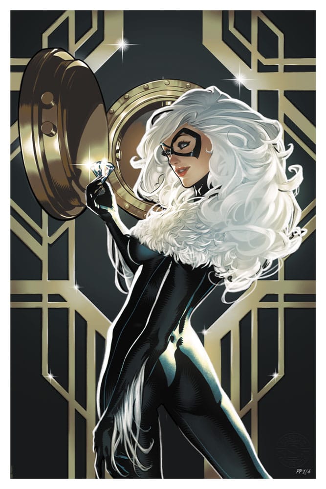 The Amazing Spider-Man Litografia Cosmic Black Cat 61 x 41 cm - sin marco