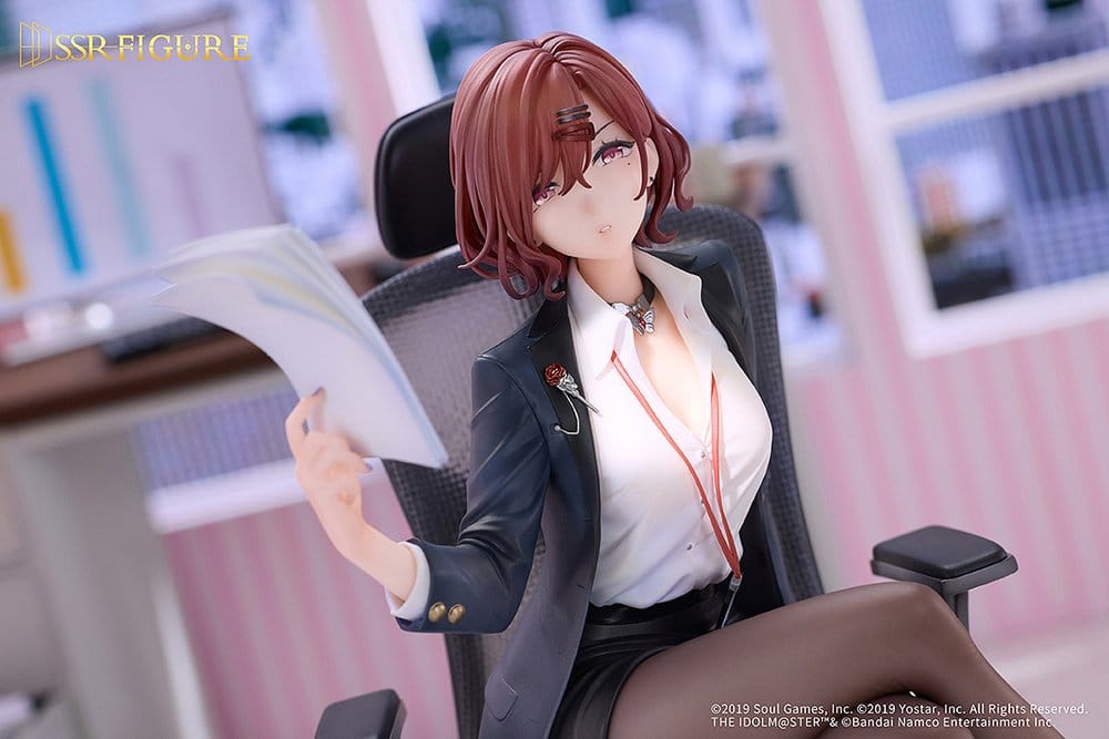 The Idolmaster Shiny Colors x Mahjong Soul Figura PVC 1/7 Madoka Higuchi Effortless Work Ver. 21 cm