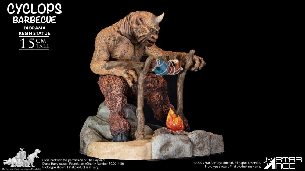 Ray Harryhausen Estatua 1/8 Cyclops Barbecue Scene 17 cm