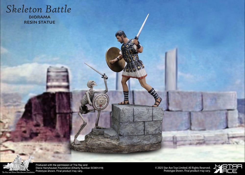 Ray Harryhausen Estatua 1/8 Skeleton Battle Scene 30 cm