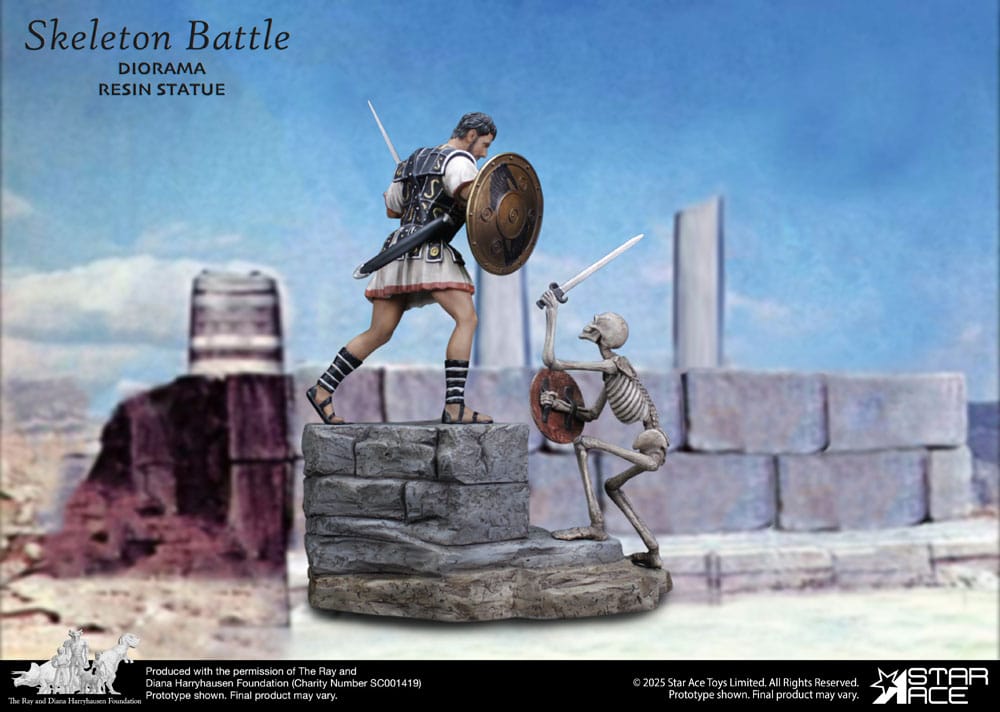 Ray Harryhausen Estatua 1/8 Skeleton Battle Scene 30 cm