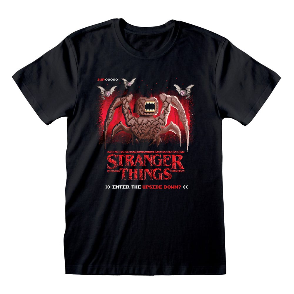 Stranger Things Camiseta 8 Bit Upside Down talla S Frikytopia