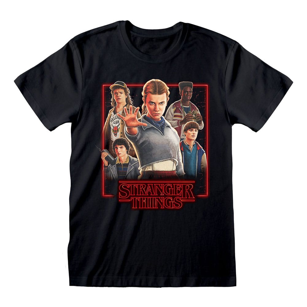 Stranger Things Camiseta Characters in Glowing Box talla S Frikytopia
