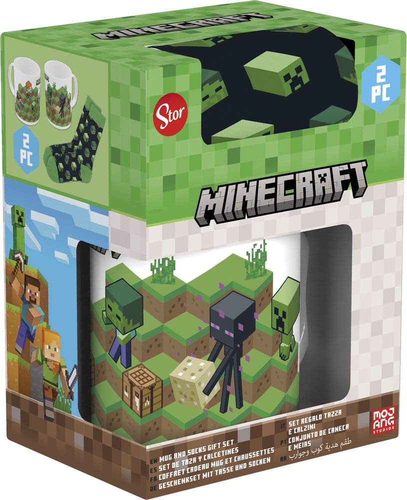 Minecraft Juego de taza y calcetines