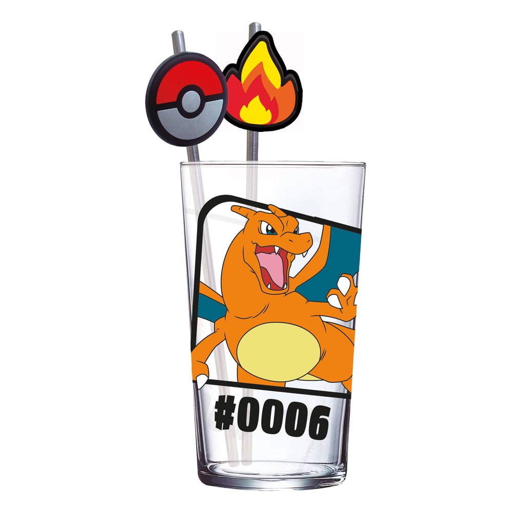 Pokémon Vaso Tumbler con pajitas Glurak 480 ml