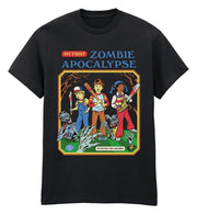 Steven Rhodes T-shirt Zombie Apocalypse Basic Black Tamanho M