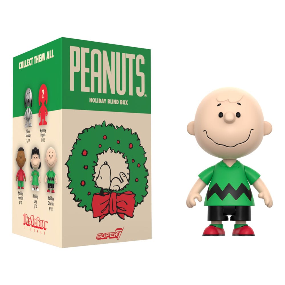 Peanuts Figuras Figuras ReAction Wave 08 Holiday 10 cm Caixas Surpresa Expositor (12)