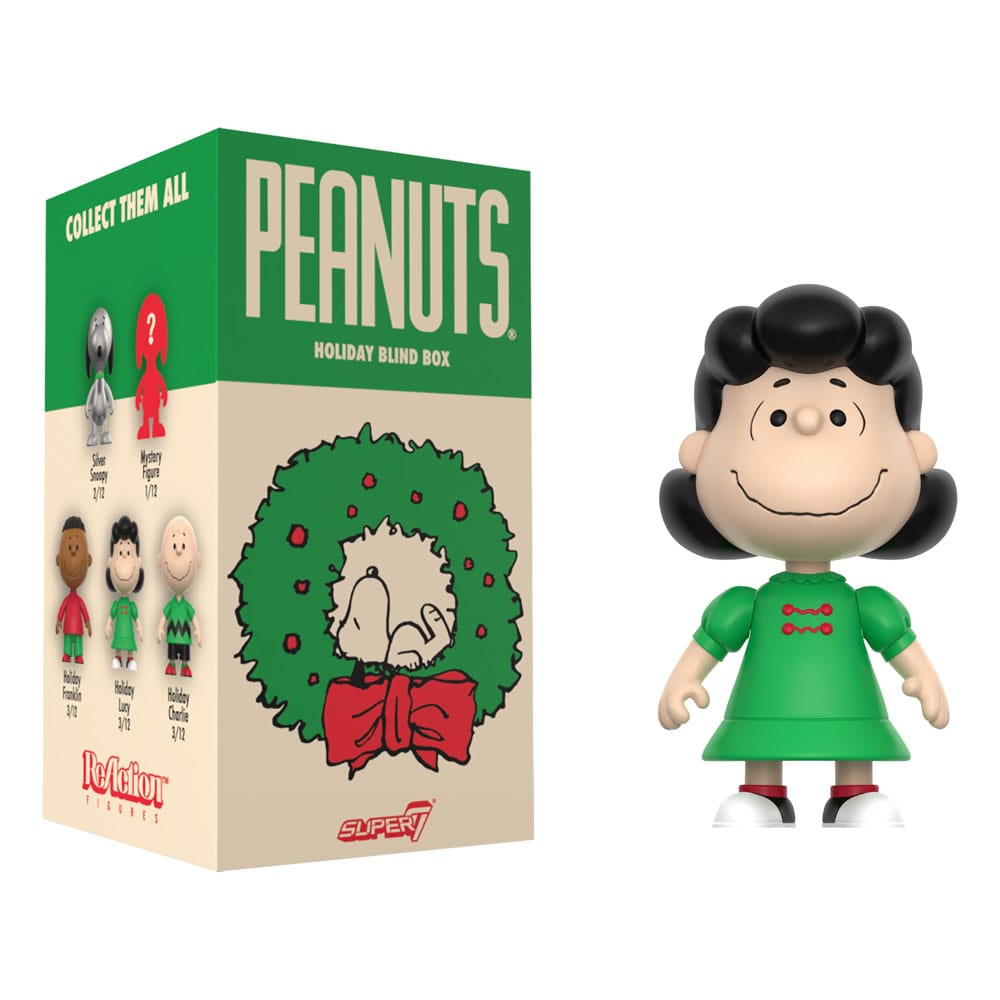 Peanuts Figuras Figuras ReAction Wave 08 Holiday 10 cm Caixas Surpresa Expositor (12)