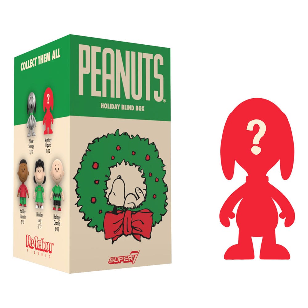 Peanuts Figuras Figuras ReAction Wave 08 Holiday 10 cm Caixas Surpresa Expositor (12)